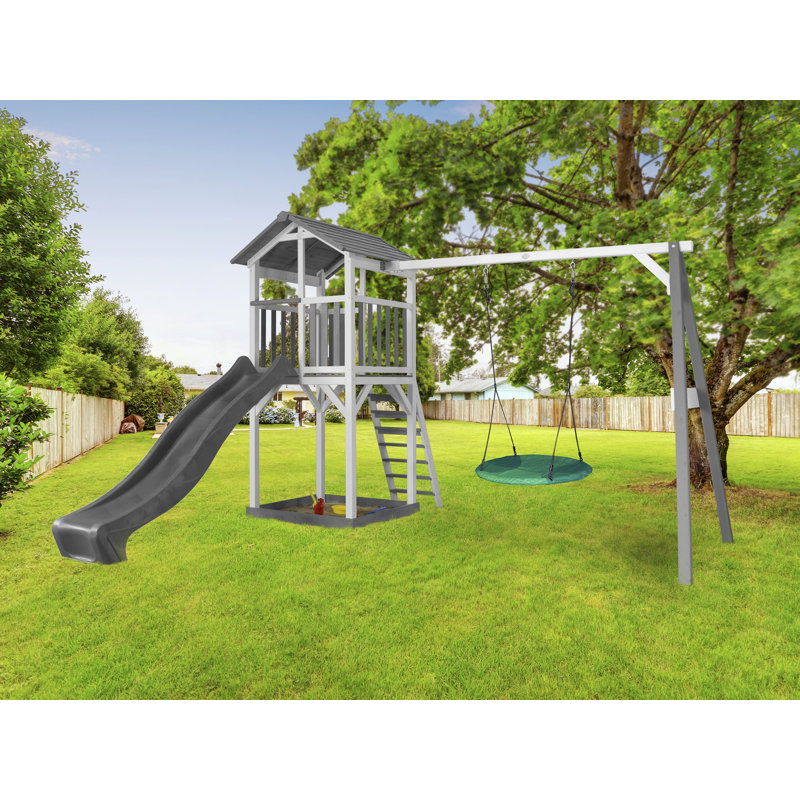 AXI Hemlock Swing Set with 1 Swing(s) , 1 Slide(s), Grey
