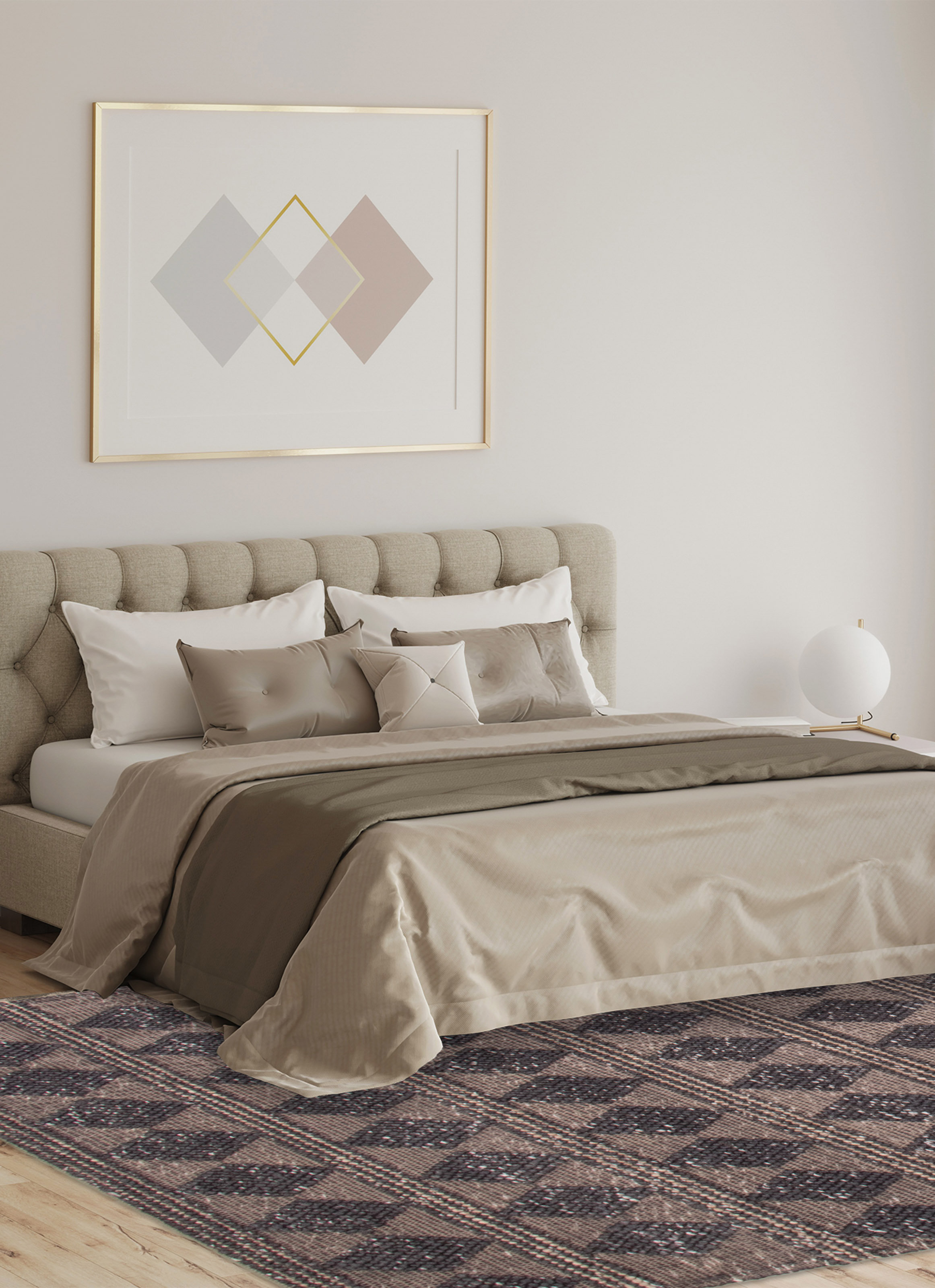 Union Rustic Sienna Black Rug 2'4