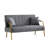 Tengan 60.63'' Velvet Square Arm Loveseat-1625965368