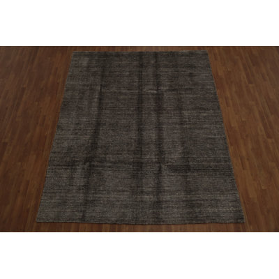 Tapis gris luxueux de style Gabbeh 8 x 10 pour une atmosphère douillette