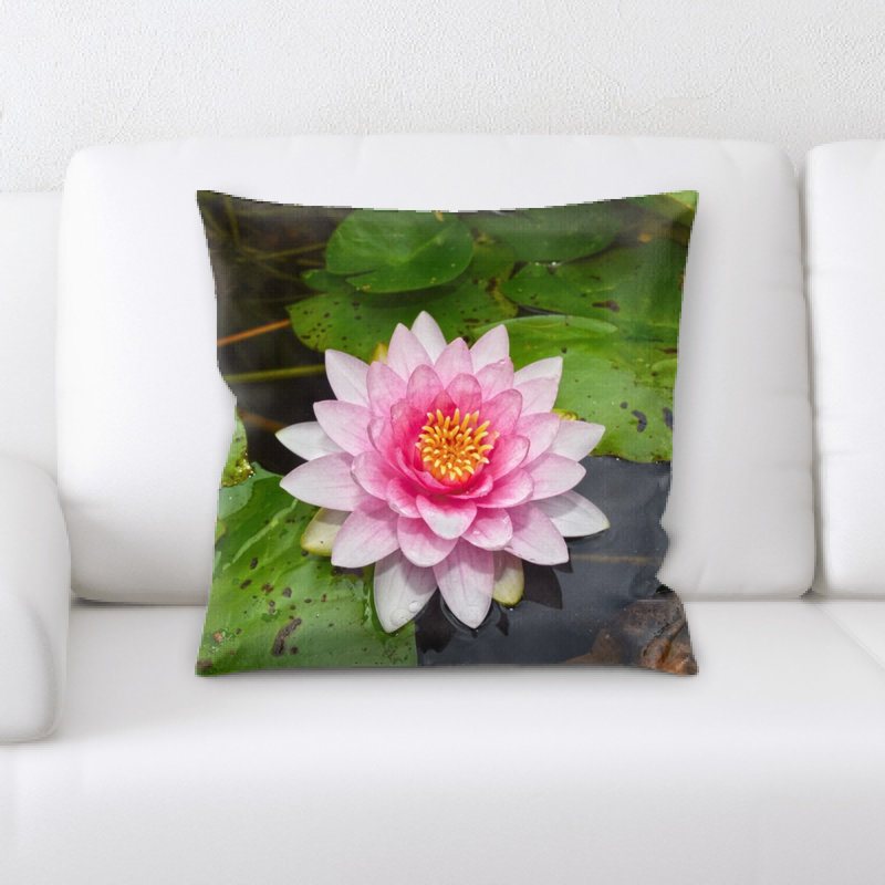 Water Lily Throw Pillow