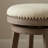 Pittsford Swivel Upholstered Linen Counter Stool with Solid Wood Frame
