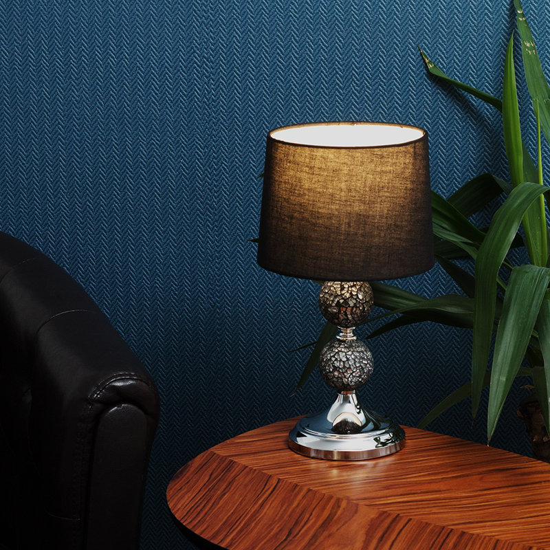 Korbin Metal Table Lamp, Black, No Bulb