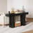  63 Inch Extra Long Sofa Console Table with Power Outlet, USB & Type-C Ports – Slim Narrow Entryway Table for Hallway, Behind Sofa or Living Room – Skinny Modern Side Table with Outlets – Black-1280463042