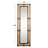Brown Markeyia Wood Full Length Mirror with Black Studded Frame and Foldable Stand