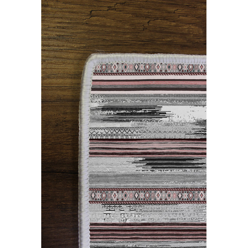 Premium Grey Area Rug (5.2 x 7.5 Feet), 100% Polyester, 650 g/m² | Antibacterial, Digital Print, Eco-Friendly | Non-Slip PVC Dot Underside, Machine Washable | Perfect for Living Room, Bedroom & Home Decor