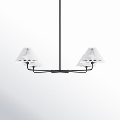Pearson 4 - Light Unique Modern Linear Chandelier in Matte Black