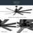 Kichler Breda 84-inch 8-Blade Ceiling Fan in Satin Black with Satin Black Blades-1992409066-1992409045