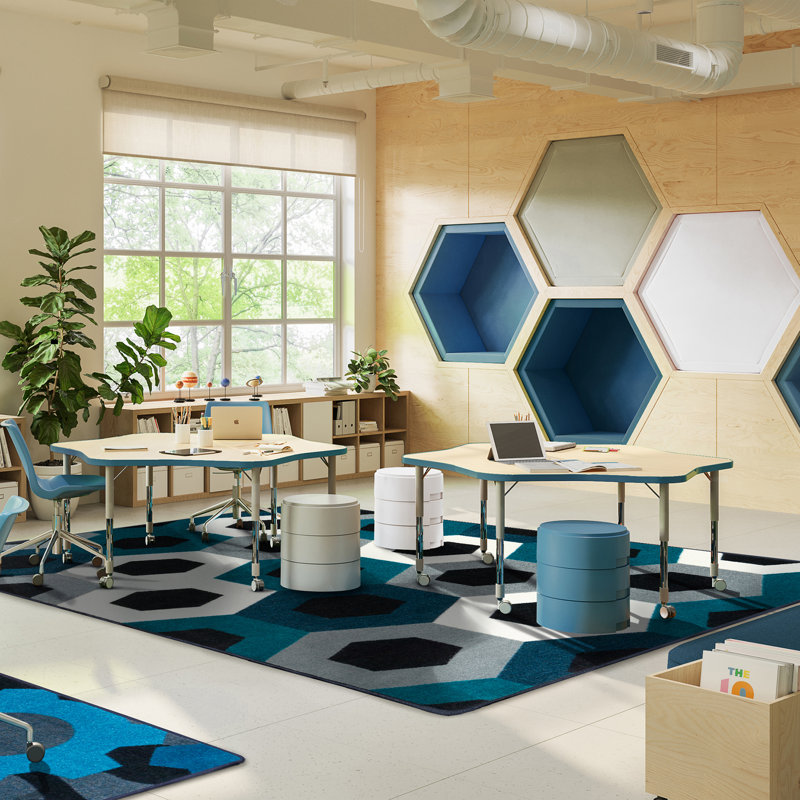 Tapis hexagonal Kid Essentials, Rectangle 7 pi 8 po x 10 pi 9 po