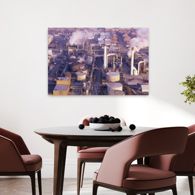 Art industriel, raffinerie de pétrole, art mural