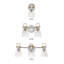 Luminaire de salle de bain simple avec abat-jour en verre granuleux Easton