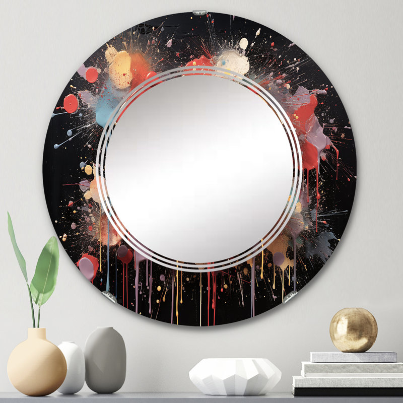 Percer - Miroir mural rond, 24 po x 24 po