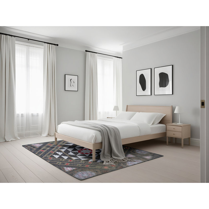 Tapis géométrique noir, Rectangle 5 pi x 7 pi