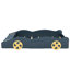 Lit plateforme pour voiture de course bleu foncé et jaune - construit avec rangement pour le confort de la chambre à coucher-1632301506-1632301511