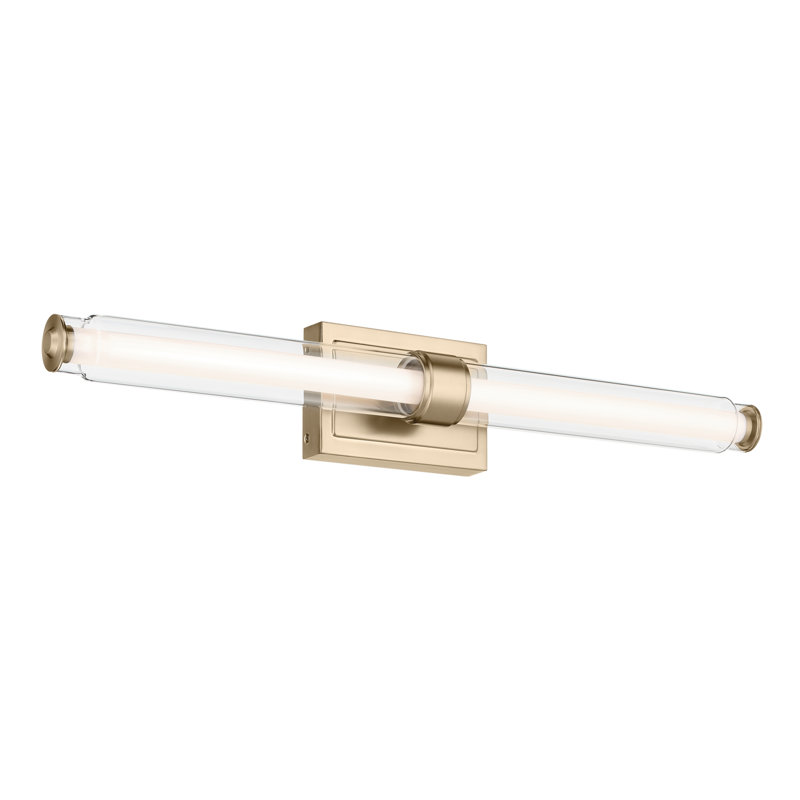 31" Linear Bath Bar Large LED with Clear Glass, Bronze