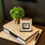 Faux Greenery Arrangement in Small Footed Gold Bowl