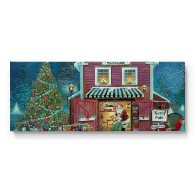 Santa's Workshop- Gallery Wrapped Canvas -Ready to Hang