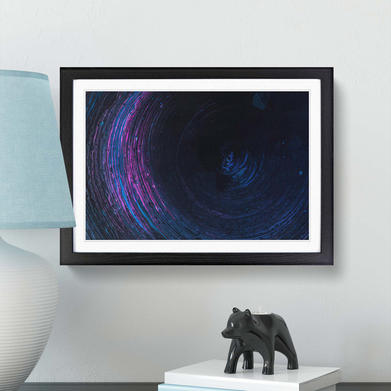 Heading Forward in Abstract - Picture Frame Painting Print, Black Framed, 48cm H x 65cm W x 2cm D