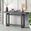 Table basse 59,1 "en placage de pin avec pieds en pin massif - Table de canapé moderne pour le salon et le couloir-26122999