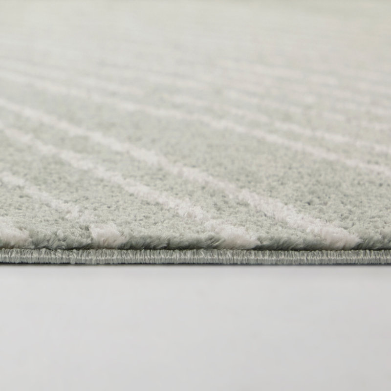 Barta Grey Modern Striped Area Rug, Rectangle 7'10" x 10'