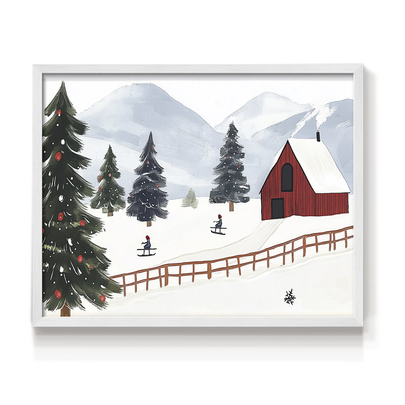 Chirstmas Art-DLVI -Framed Print - Restickable, H 8 po x l 10 po, Blanc
