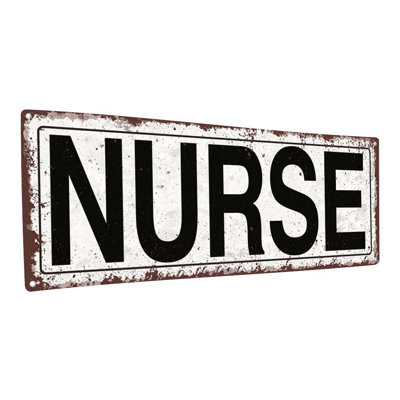 "Enseigne d'infirmière en métal"