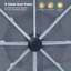 Parasol d'extérieur à double toit pour patio (sans base de parasol)-223950888