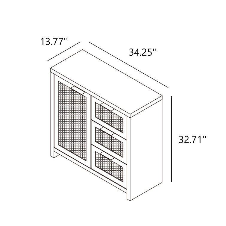 Dearbhaile 34'' Sideboard with 3 Drawers