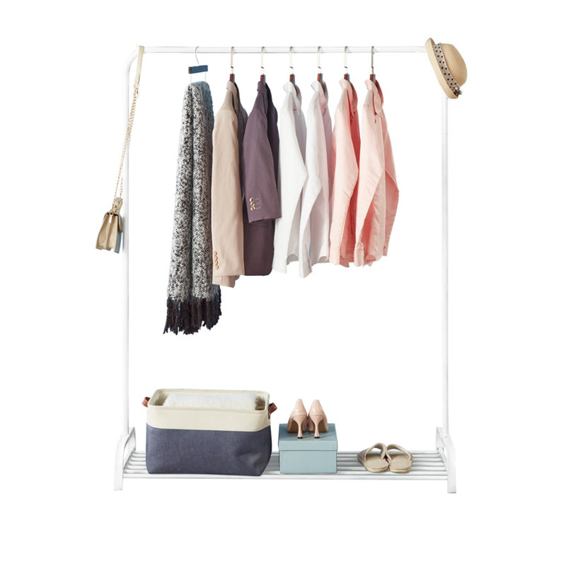 Bouffard 120cm Wide Clothes Rack, White