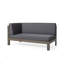Banc d'angle en X avec table basse