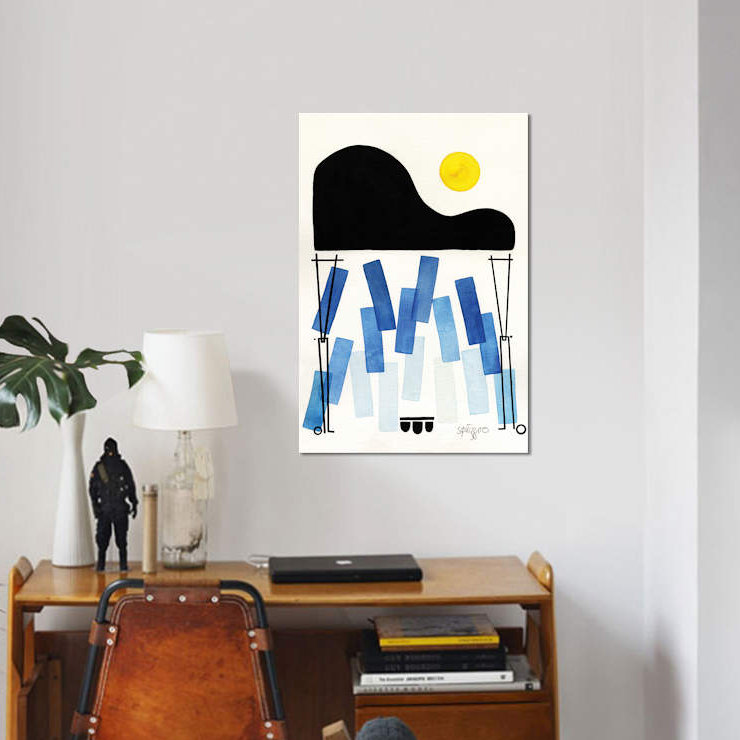 «Blues Notes» par Antony Squizzato - impression sur toile tendue, H 26 po x l 18 po x P 1,5 po, Toile tendue, Pas de tapis