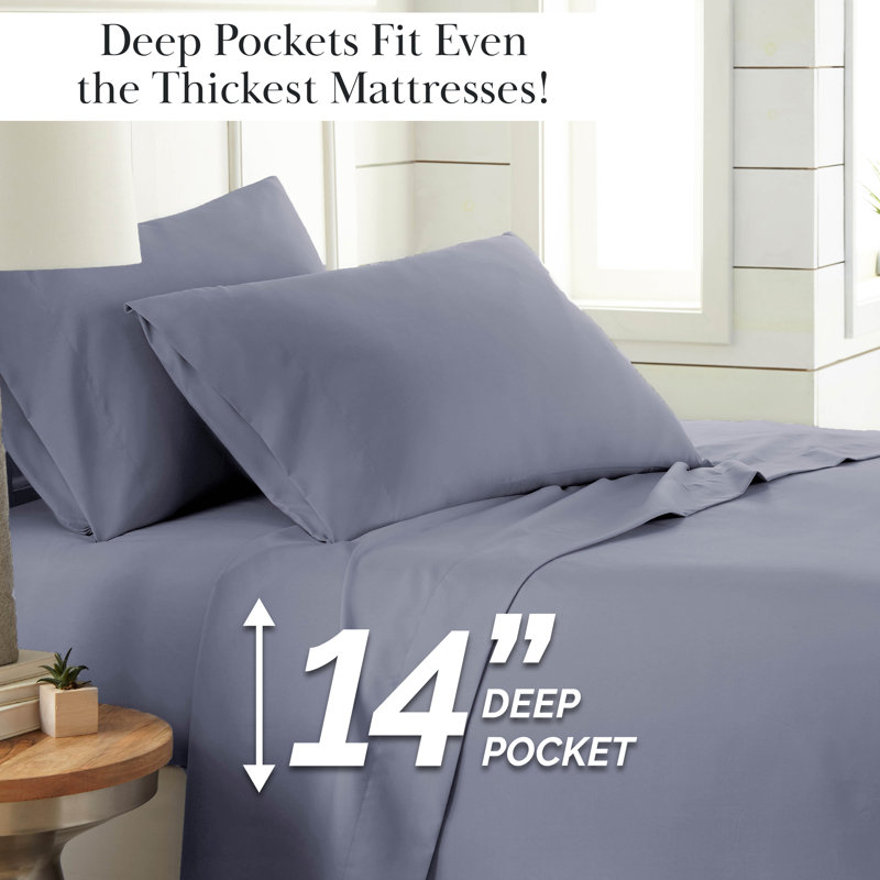 Classic Collection From Southshore Fine Linens Classic Sheet Set, Queen, Denim