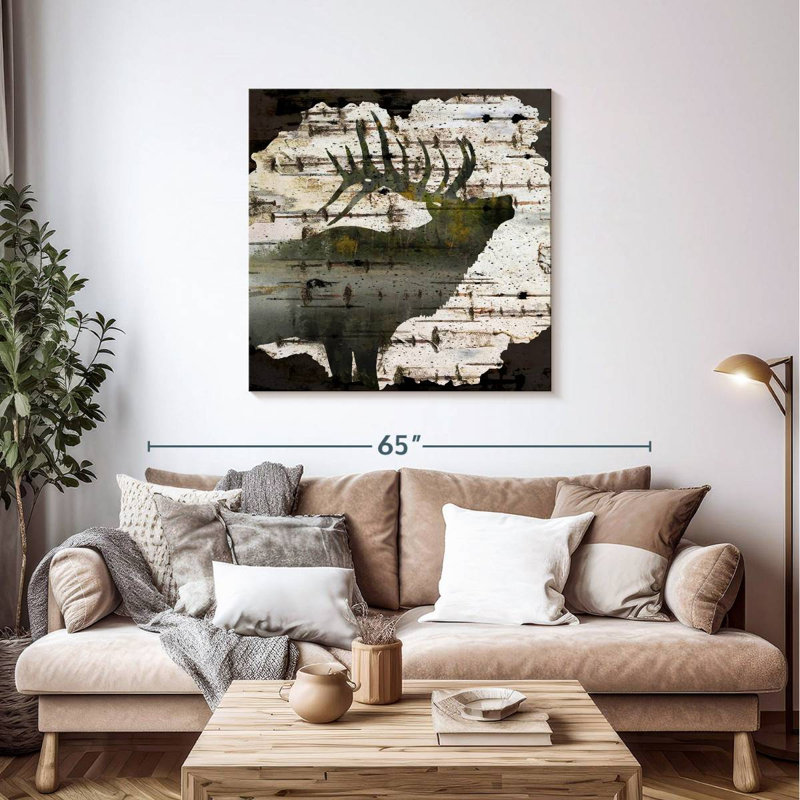 Brampt Birch Forest Deer, 39" H x 39" W