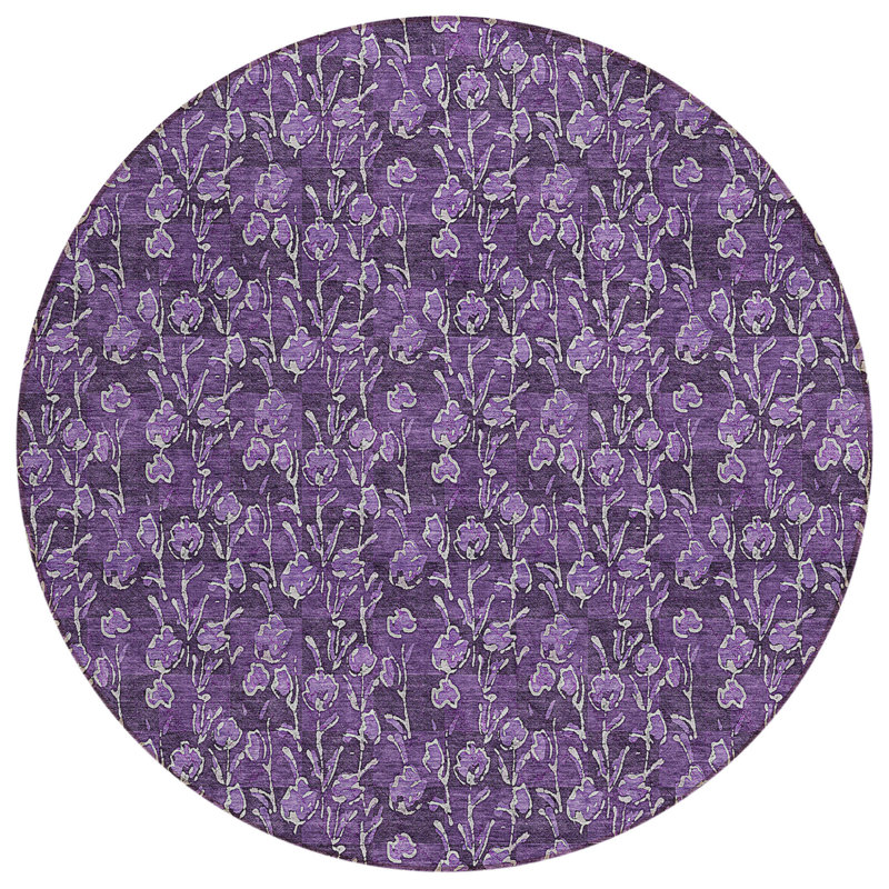 Tapis ivoire rond 8 po