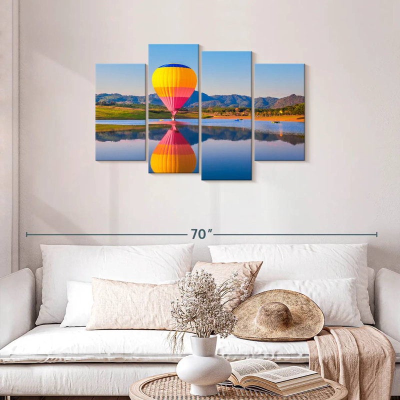 Hot Air Balloon Reflection, H 27 po x l 43 po