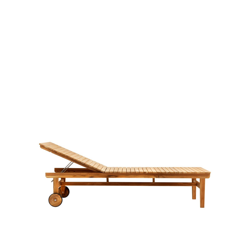 Sammen Outdoor Teak Chaise Lounge
