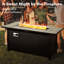 Foyer au propane en fer H 25,22 po x l 53,96 po avec couvercle et table de foyer extérieur