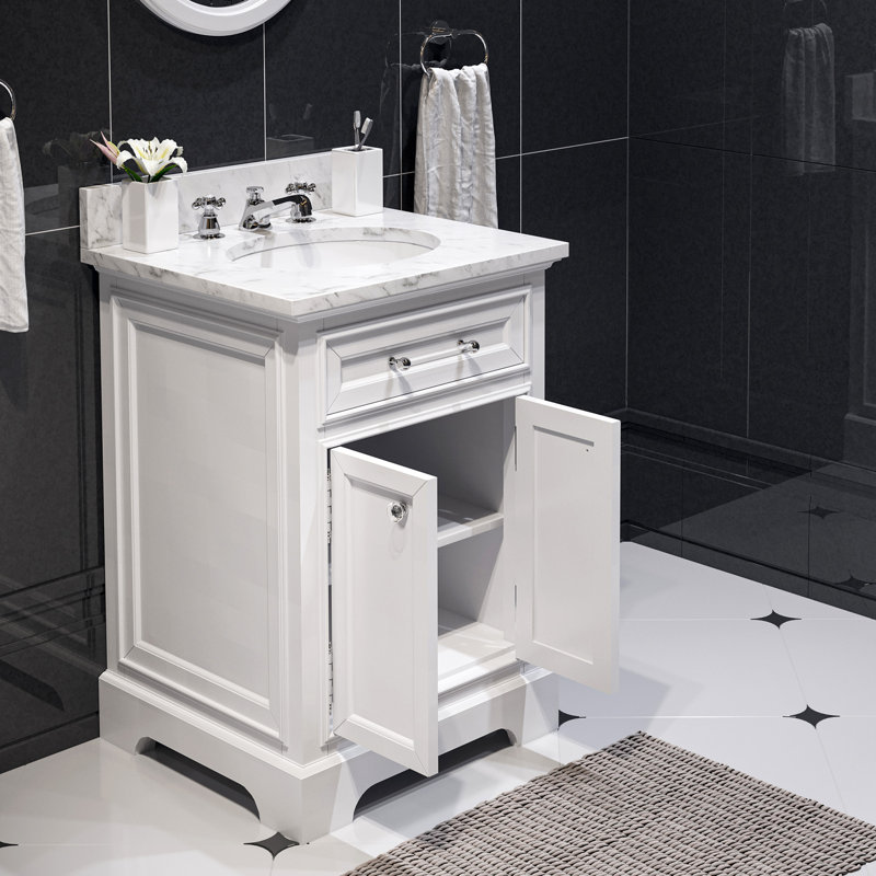 Derby 30'' W Single Vanity, White, 24"