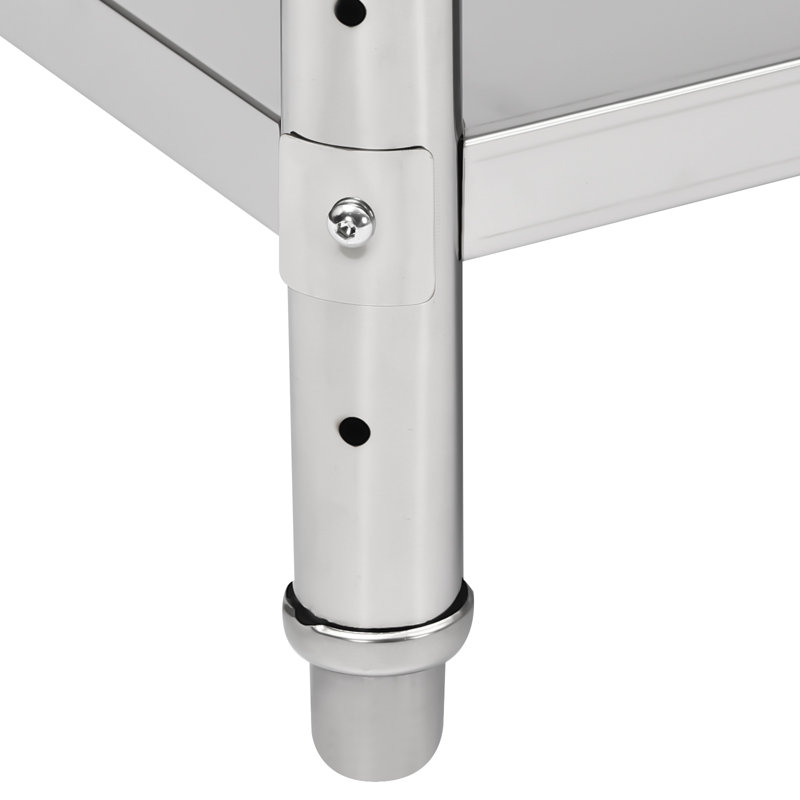 4 Tier Stainless Steel Adjustable Shelving, 70.07" H x 58.07" W x 16.73" D