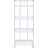 4-Shelf Office Bookcase In Glossy White - Stable Design Structure