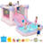 13.4' x 6.9' Inflatable Bounce House with Slide, Air Blower, Basketball Hoop for Backyard Play, Party-96884729
