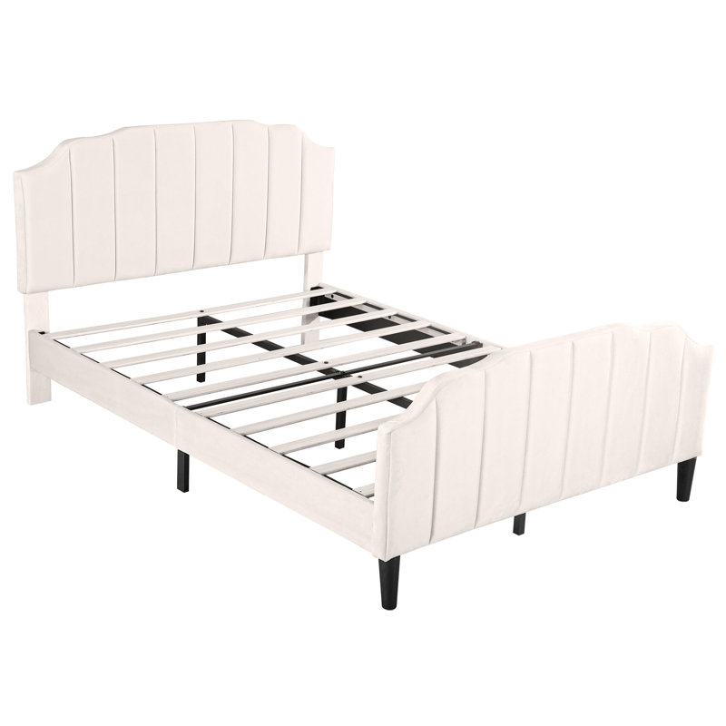 Sipi Upholstered Bed, Beige