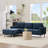 2-Piece 84" Upholstered L Shape Sectional Sofa-2126689609