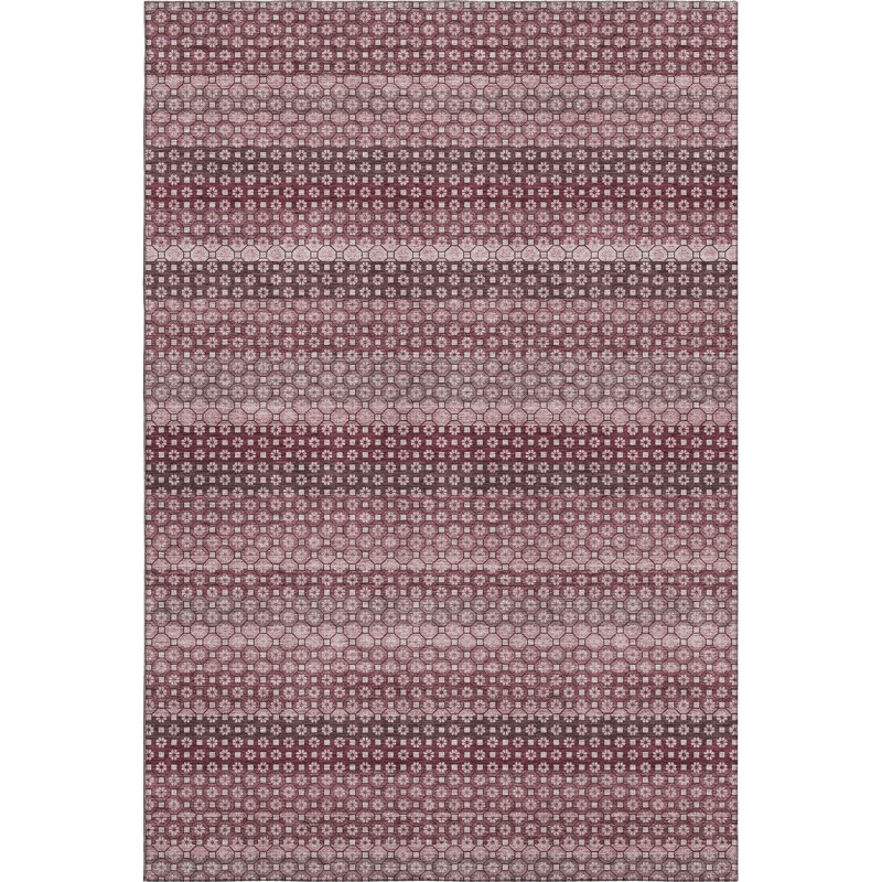 Premium Machine Washable Elize AMF1419 Stripes Rug, Rectangle 3' x 5'