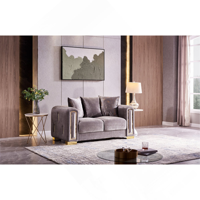 Causeuse de style moderne en argent