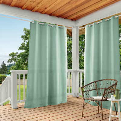 Ensemble de 2 rideaux à œillets TANTES ET CAMPAGNES Cabana pour intérieur et extérieur
