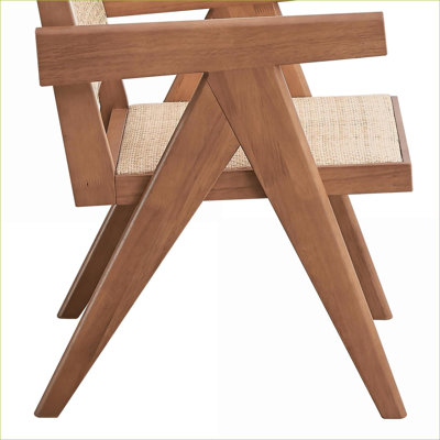 Chaise d'appoint Valentina en rotin pour adultes, finition polyvalente pour salon