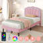 Upholstered Bed With Adjustable Headboard Velvet-143053972-148265307