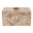 Contemporary Marble Rectangular Keepsake Decorative Box with Lid for Home Decor - Modern Elegant Storage Organizer for Office Shelf - 7"