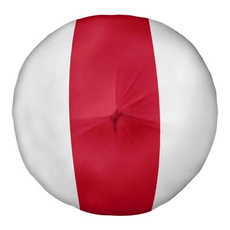 Cincinnati Baseball Round Pillow Cover & Insert, White/Red, 7" x 26"